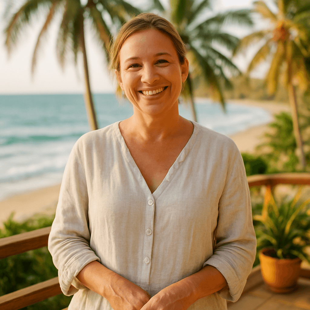 Sami, your Panama vacation host, on a beachfront terrace